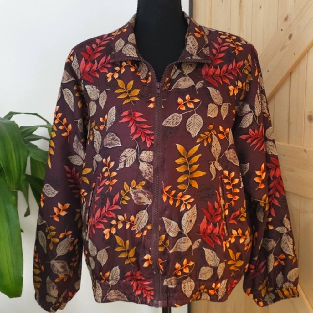Vintage SILK‎ XPOSURE size PM women's 100% silk lightweight bomber jacket